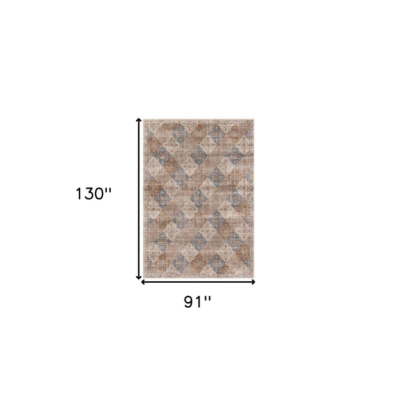 Qovav Distressed Floral Traditional Stain Resistant Woven Durable Area Rug By HomeRoots