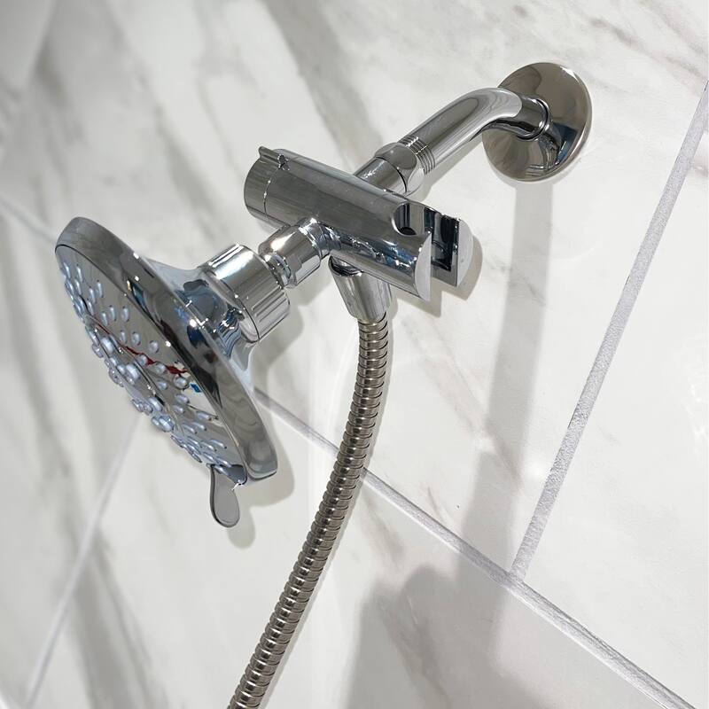 Design House 841536-MB 3-Way Shower Diverter and 70-Inch Hose for Handheld Showerhead - Polished Chrome