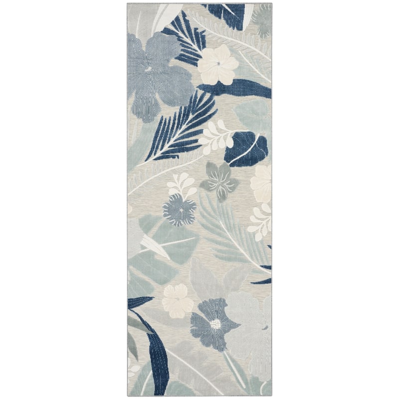 Nourison Suncoast Indoor/Outdoor Floral Area Rug.