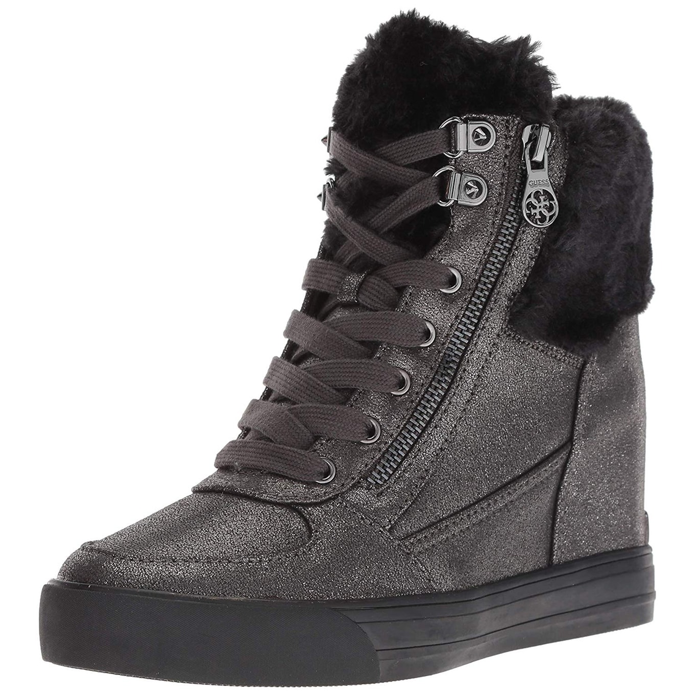 guess women's dustyn wedge sneakers