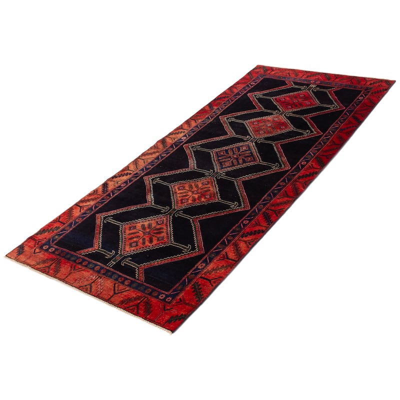 ECARPETGALLERY Hand-knotted Konya Anatolian Black Wool Rug - 4'4 x 10'0