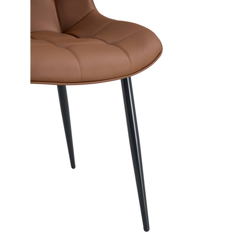 Modern Fabric Dining Chair with Stylish Grid Pattern