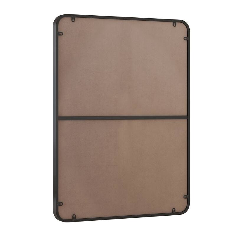 24" x 36" Black/ Gold Rectangular Wall Mount Bathroom Vanity Mirror