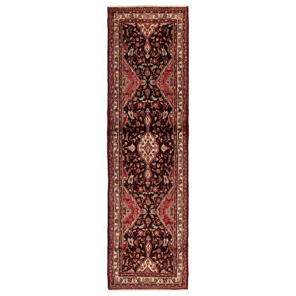 ECARPETGALLERY Hand-knotted Anadol Black Wool Rug - 3'1 x 10'6