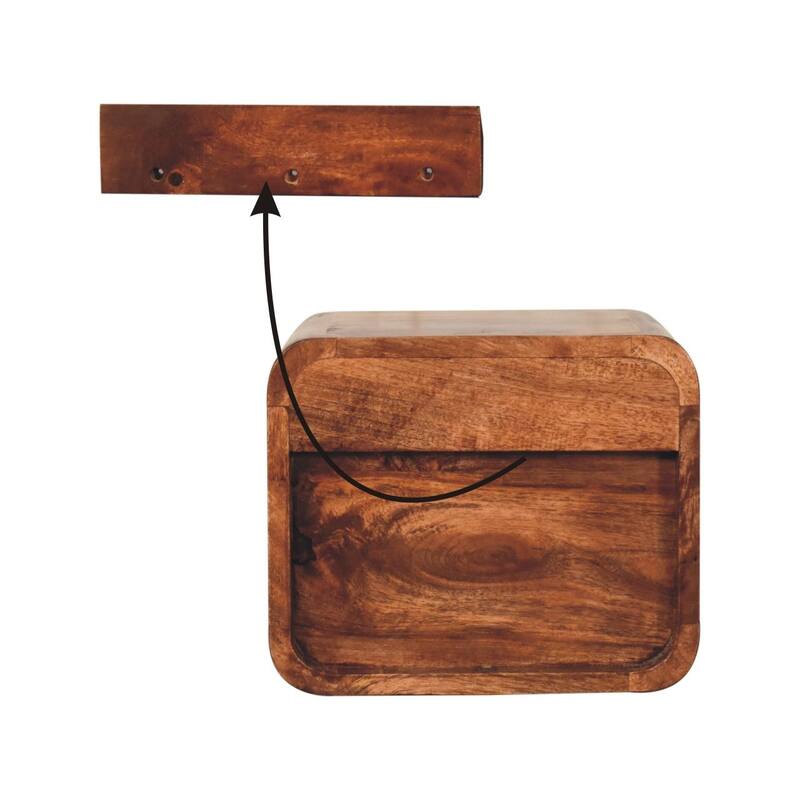 Mini Honey Caramel Wall-Mounted Bedside