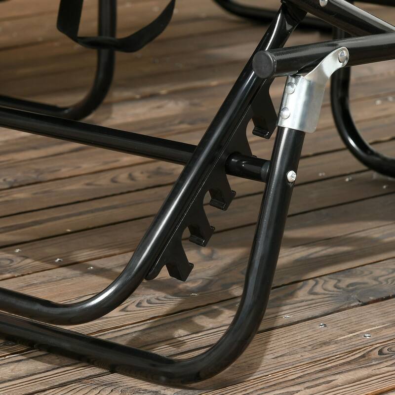 Outsunny Folding Chaise Lounge Pool Chairs, Set of 2 Outdoor Sun Tanning Chairs with Sunshade Face Guard