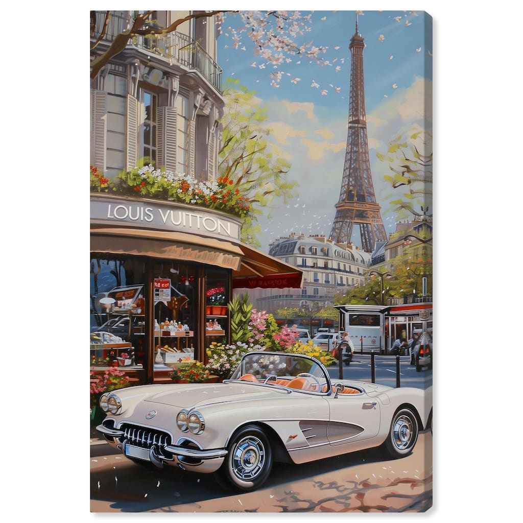 A View of Paris from the Car Canvas by Art Remedy, Gallery Wrapped
