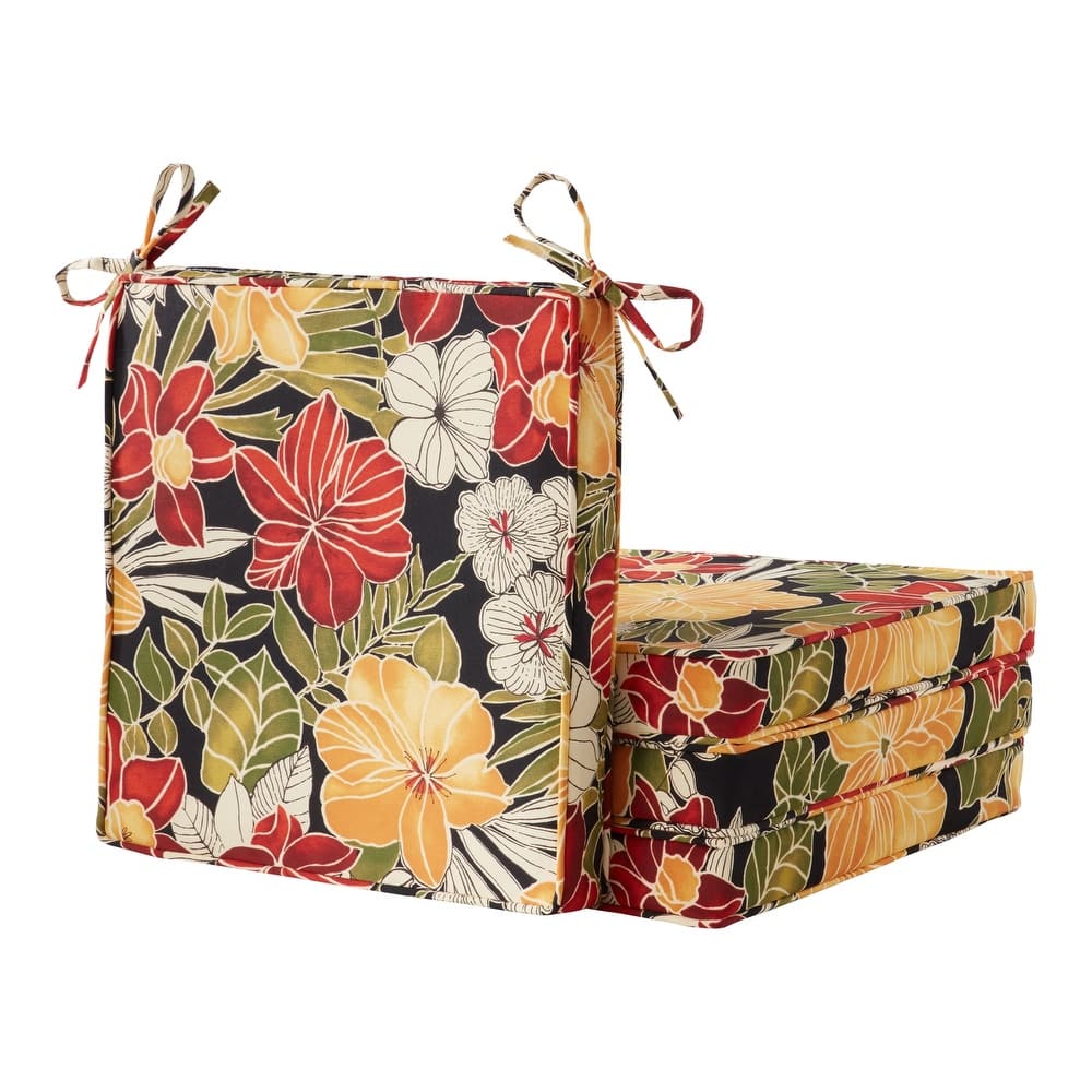 Greendale Home Fashions 18-Inch Square Outdoor Chair Pad (4-Pack)