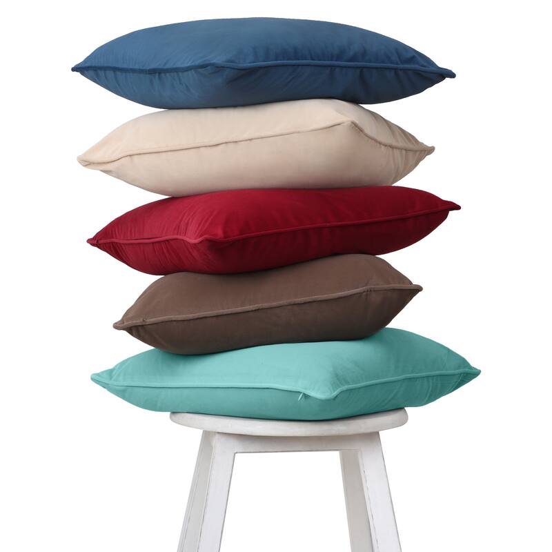 A1HC Set of 2 Luxurious Fine Soft Velvet Throw Pillow Covers Only, For Sofas, Beds, Vibrant Colors and Hidden Zipper