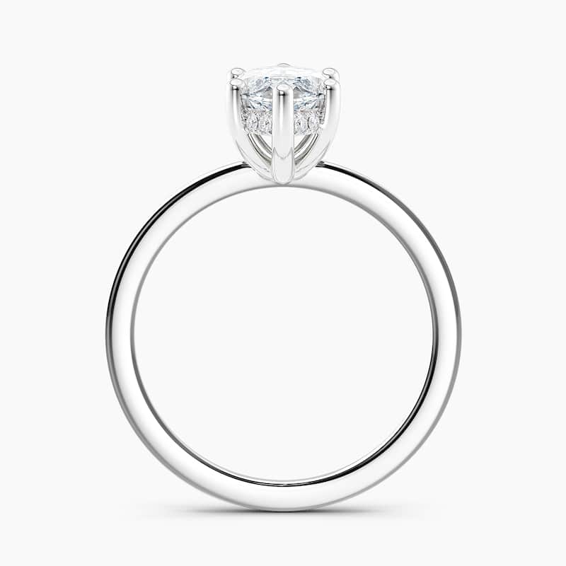 Auriya 14k Gold 1.00ctw Marquise Hidden-Halo Lab Grown Diamond Engagement Ring