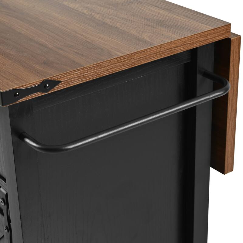 53.5''Farmhouse Kitchen Island with Power Outlet