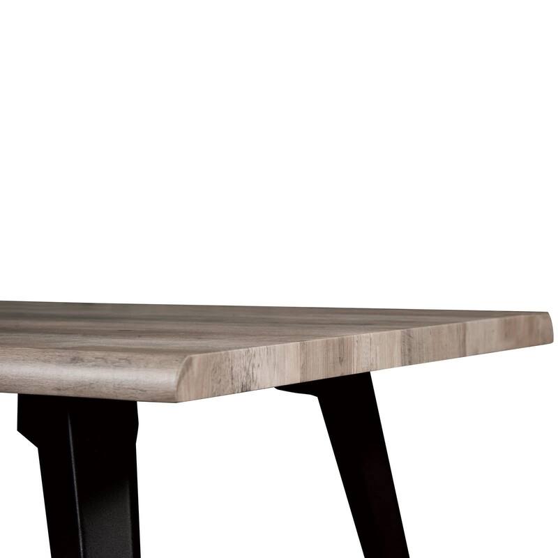 Ravenna Rectangular Dining Table with 63-Inch Wide MDF Tabletop and Powder Coated Metal Legs