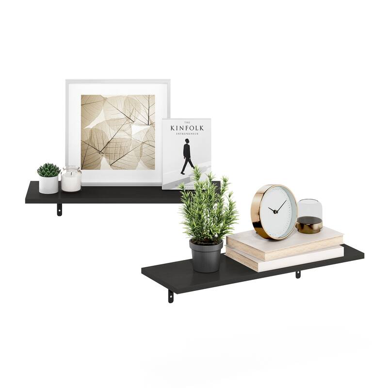 Furinno Rossi 23-Inch Wall Mounted Floating Display Shelves