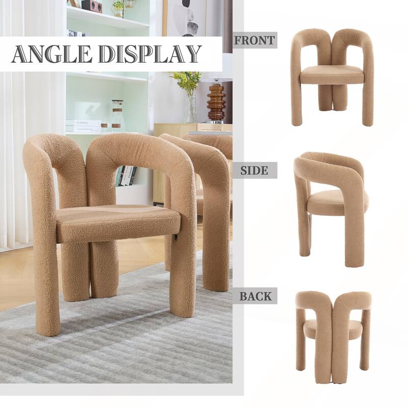 Velvet Fabric Upholstered Accent Chair Set of 2