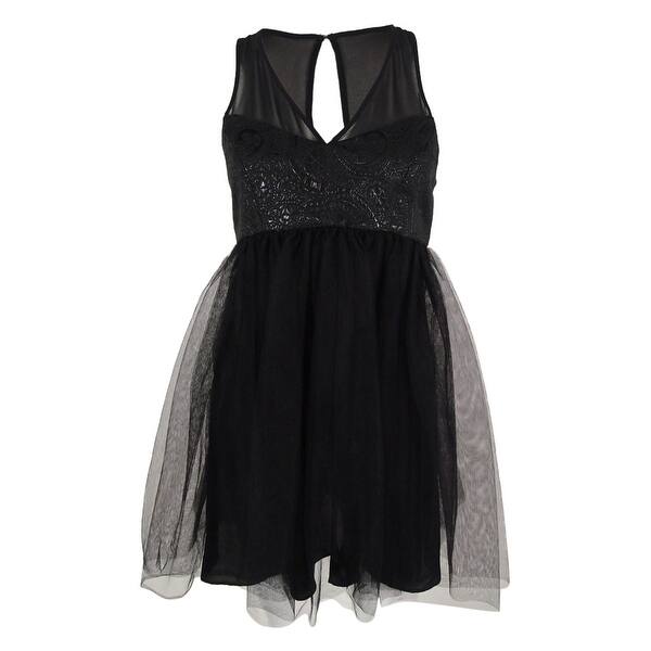 Shop Bcbgeneration Women S V Neck Sleeveless Dress Black 0