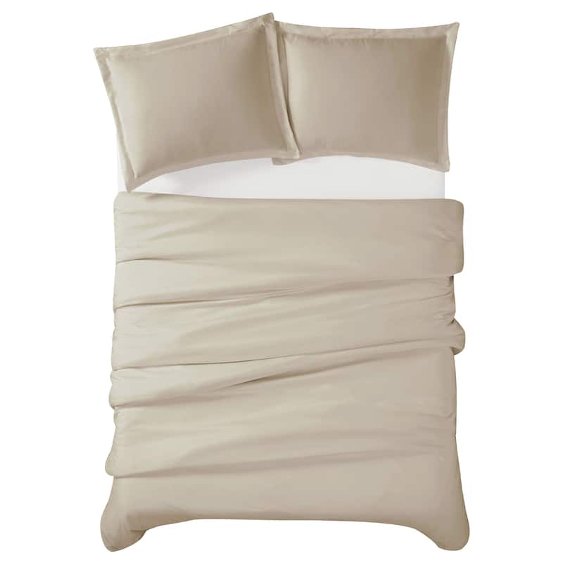 Cannon Heritage Solid 3 Piece Duvet Cover Set
