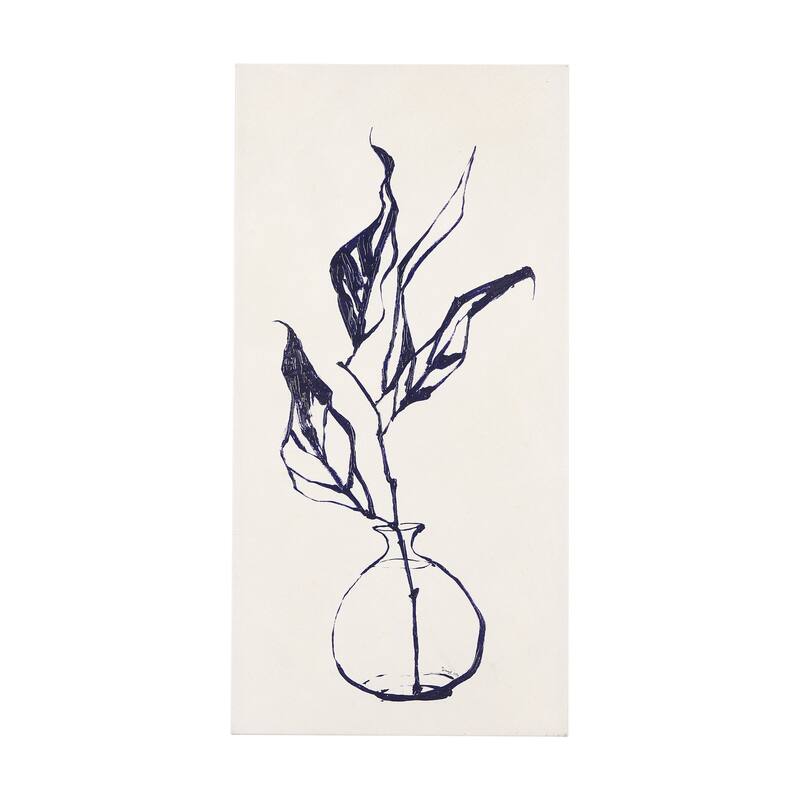 Sapphire Vase I (30 x 60) Canvas Art Print - Large