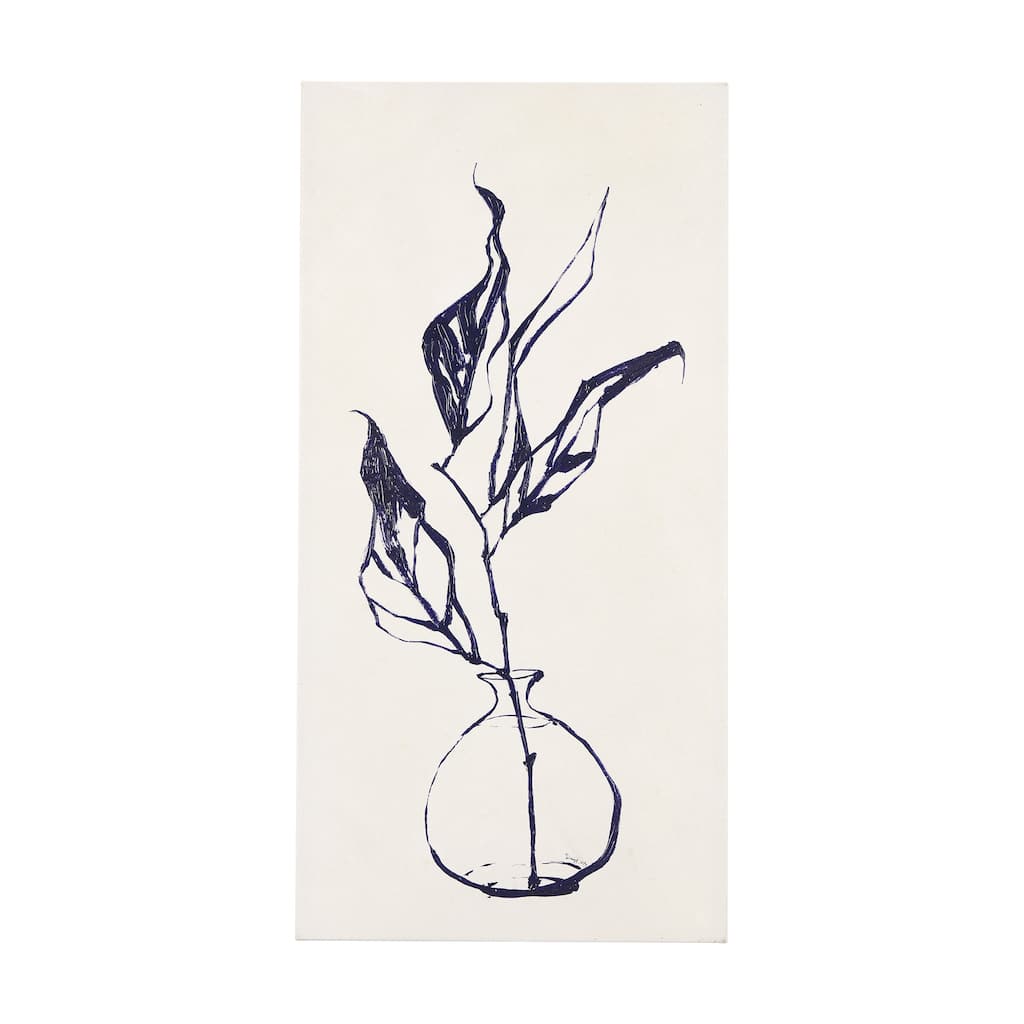 Sapphire Vase I (30 x 60) Canvas Art Print