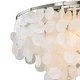 preview thumbnail 8 of 8, Elsa 24-in W Satin Nickel Capiz Shell Coastal Flush Mount Ceiling Light Fixture - 24-in W x 14-in H x 24-in D