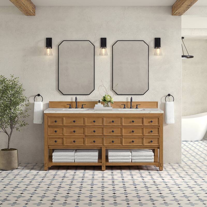 James Martin Vanities 505-V72-FVSL Malibu 72" Free Standing Double