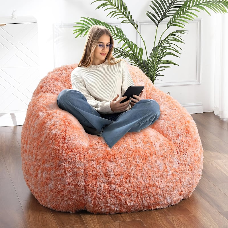 Bean Bag Chair, Plush Armrest Beanbag Sofa, Cozy Lounge Seat