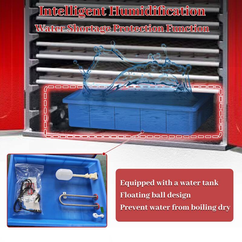 Roomfitters Egg Commercial Incubator, Automatic Digital Hatcher with Turner for Poultry Chicken Duck, Red