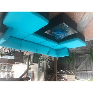 Kinbor 7-piece Outdoor Furniture Cushioned Rattan Wicker Sofa Set All-Weather Patio Sectional Sofa