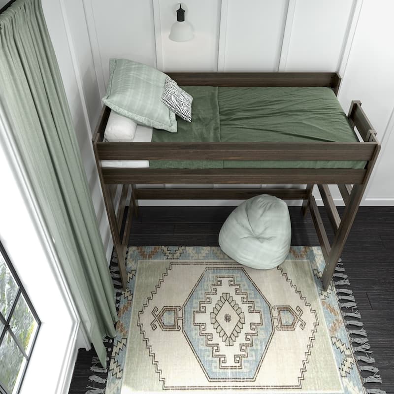 Max and Lily Farmhouse Twin-Size High Loft Bed