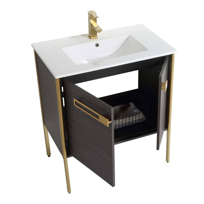 Fine Fixtures Oakville Bathroom Vanity with White Ceramic Sink