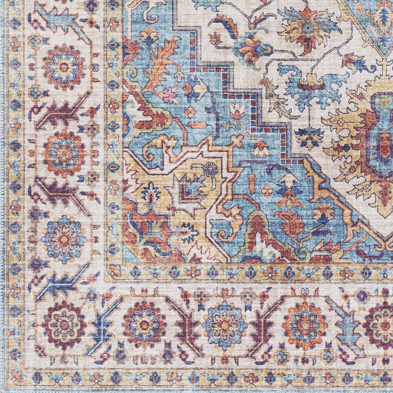 Livabliss Iris Traditional Medallion Area Rug