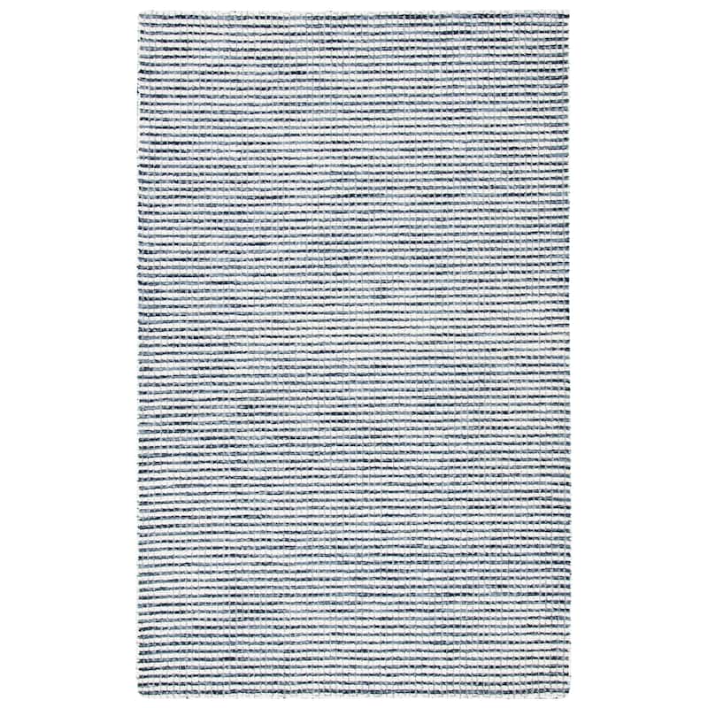 SAFAVIEH Handmade Abstract Maryla Modern Wool Rug - 6' Square - Blue/Ivory