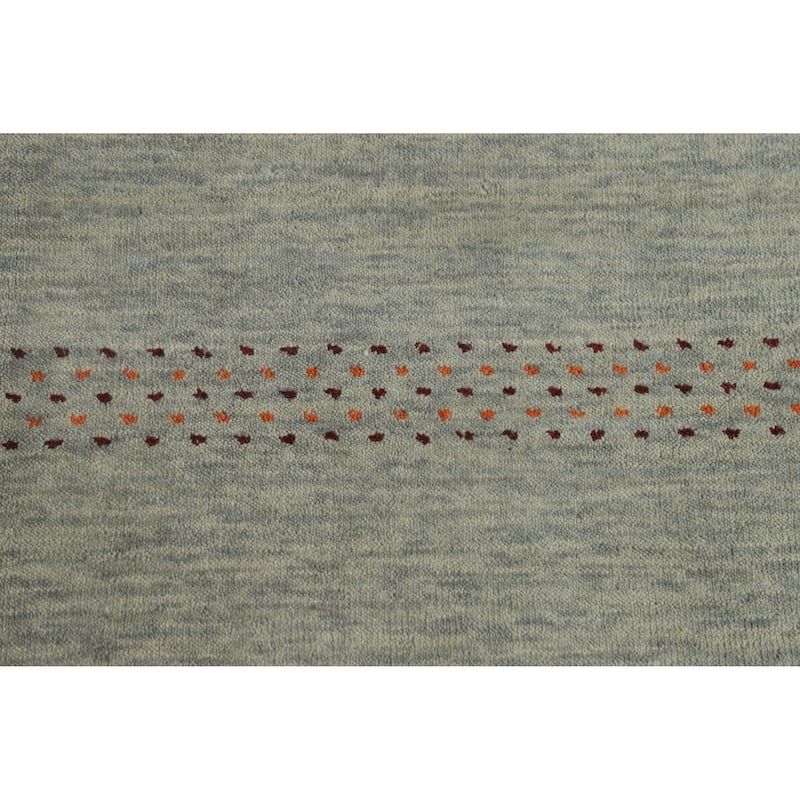 Hand Knotted Oriental 100% Wool Carpet Tribal Animal Pictorial Green Gabbeh Area Rug - 5' 10'' X 3' 11''