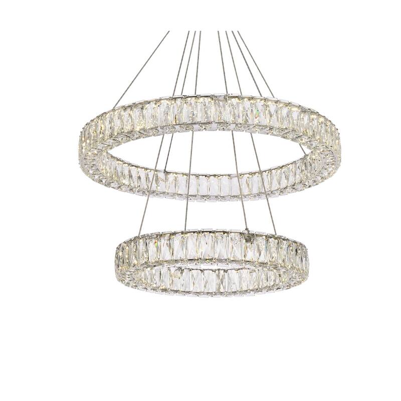 Indigo Home 28 inch LED double ring chandelier