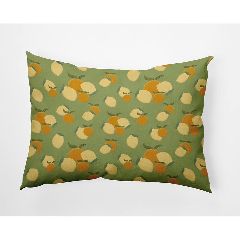 Oranges and Lemons Decorative Throw Pillow - 14" x 20" - Apple