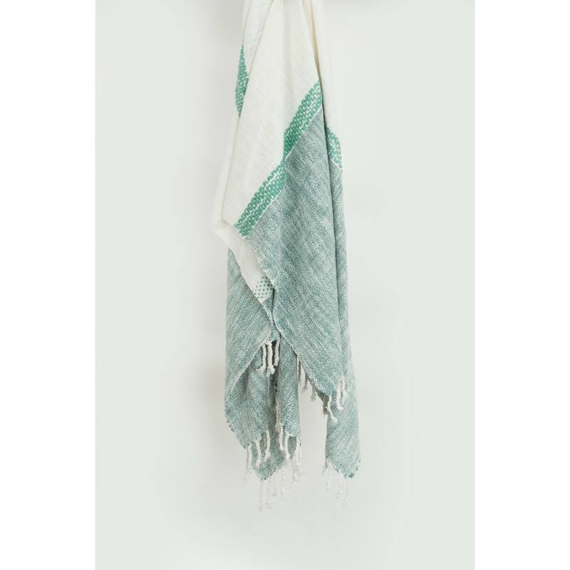 Rizzy Home Color Block with Stripes Woven Throw