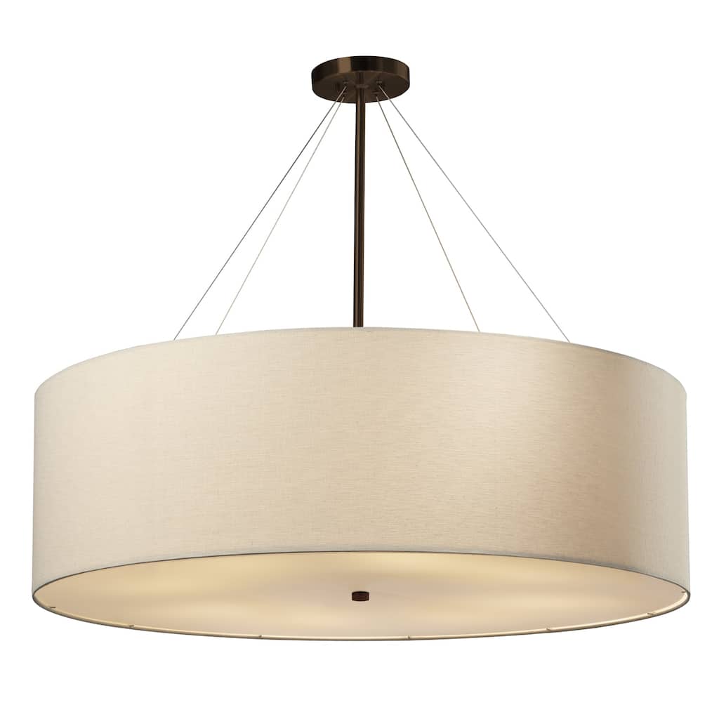 Justice Design Group EVOLV Textile Classic 36-inch Dark Bronze Drum Pendant
