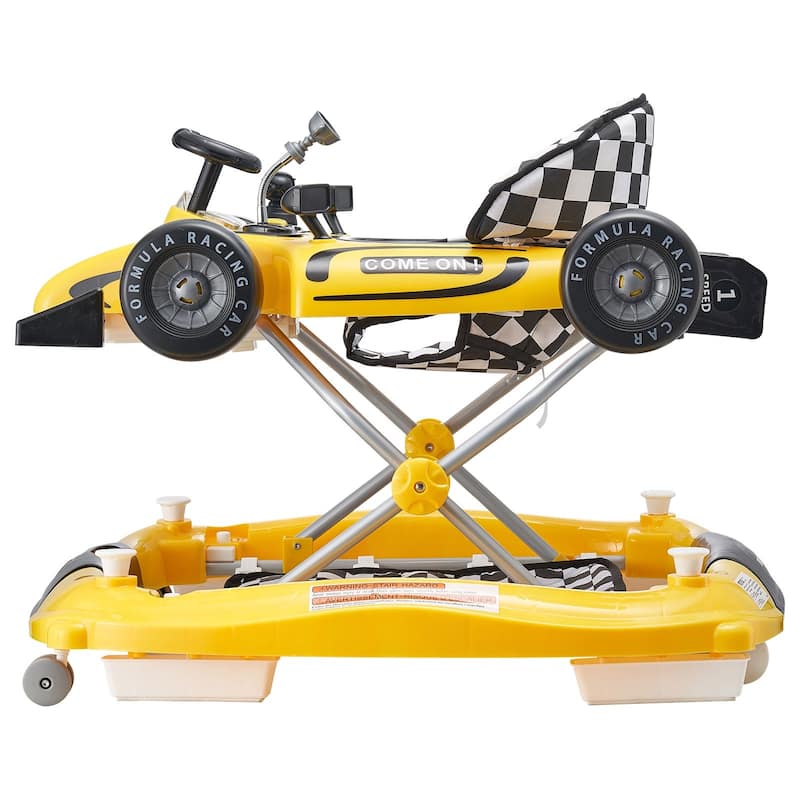 PP 4-in-1 Baby Walker with Wheels, Music and Foldable Design - 28.3” L x 27.6” W x 21.7” H