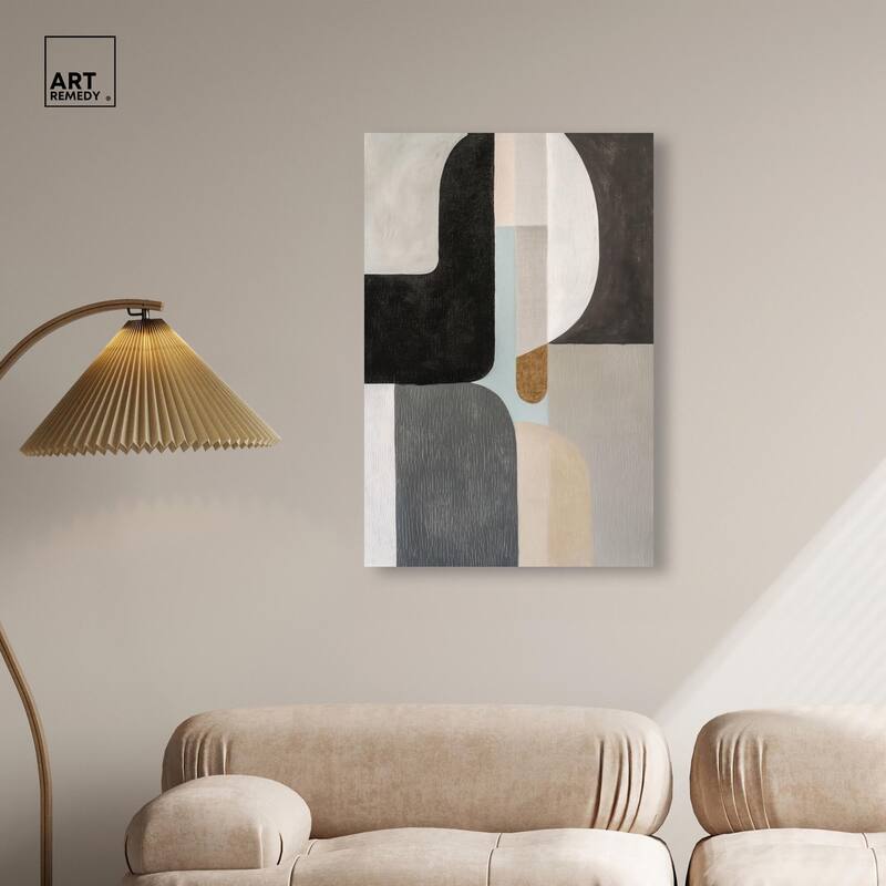 Interlocking Segments III Canvas by Art Remedy, Gallery Wrapped
