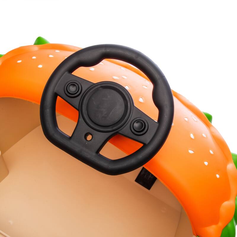 12V Kids Ride On Electric Bumper Car W/Parents Control,Cute&Realistic Hamburger Design,360 Degree Rotation,Storing Space
