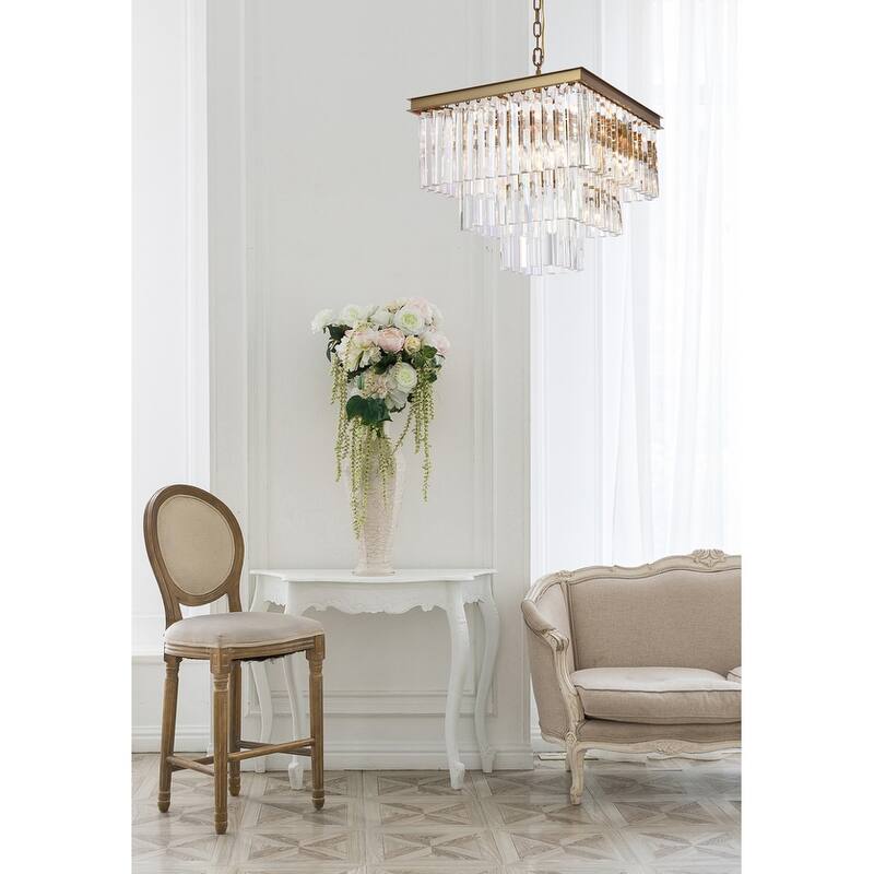Indigo Home 21.5 inch square crystal chandelier