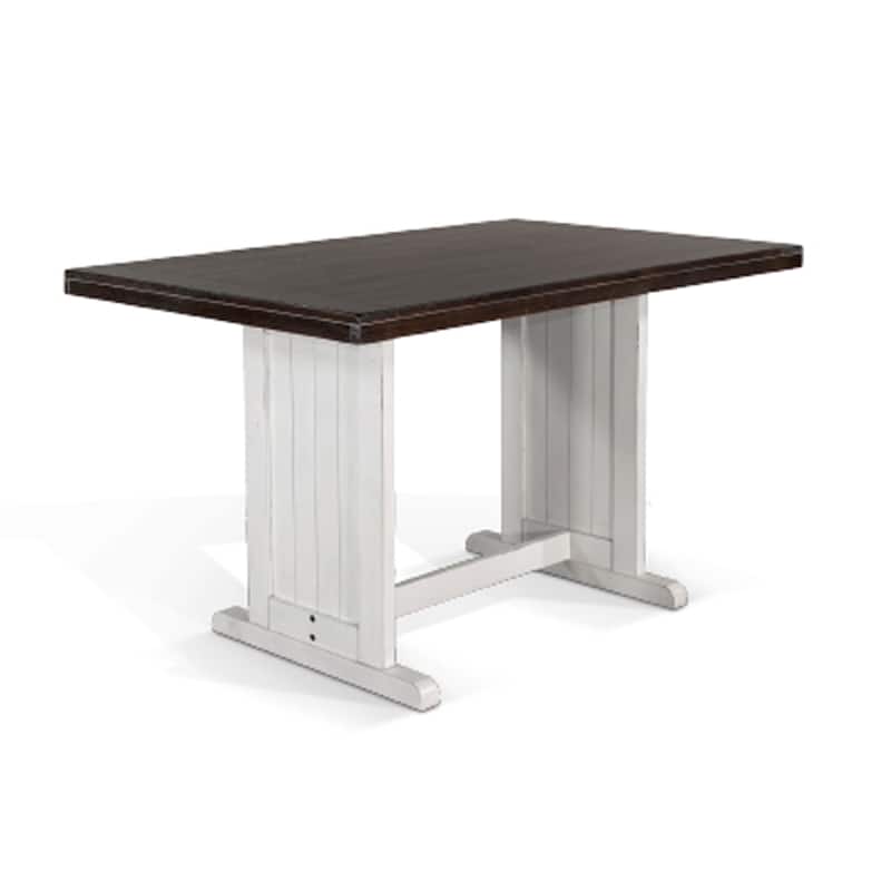 Orso 4pc Counter Height Breakfast Nook Dining Table, Off White Brown