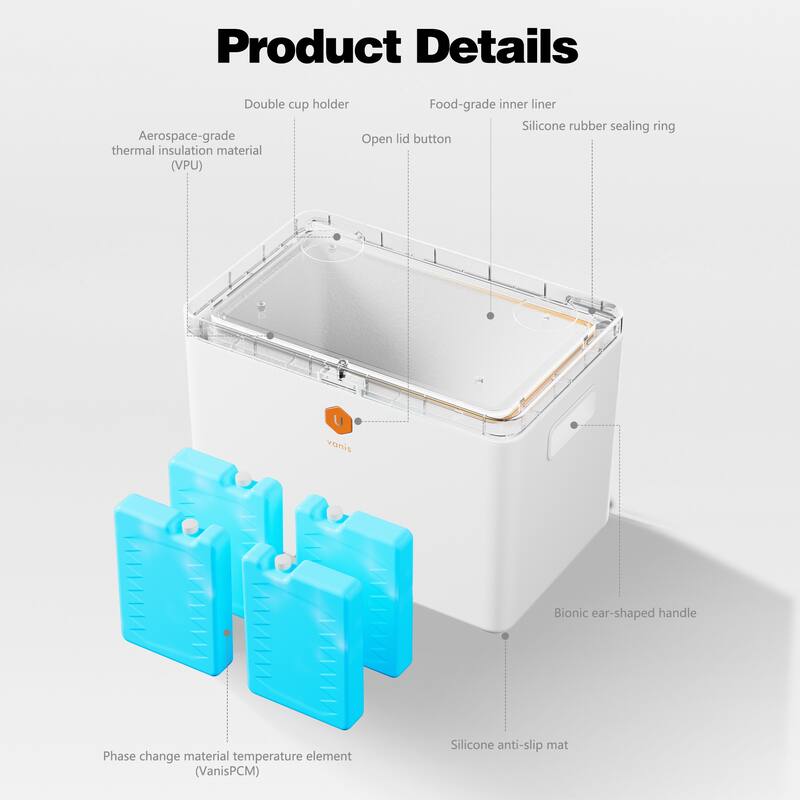 Anmytek 30QT Aerospace Grade Vacuum Insulated Cooler with 10 Day Ice Retention for Camping and Sports
