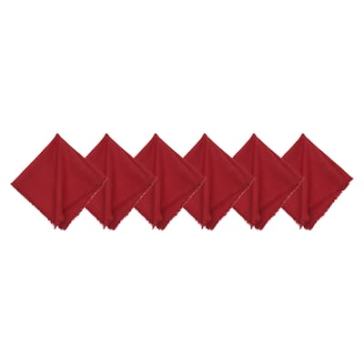 Frayed Cherry Napkin Set of 6