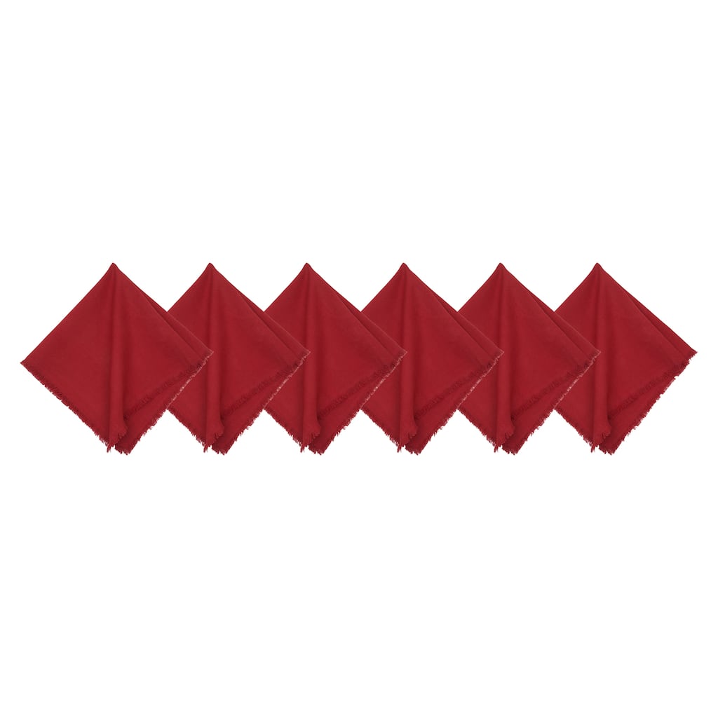 Frayed Cherry Napkin Set of 6