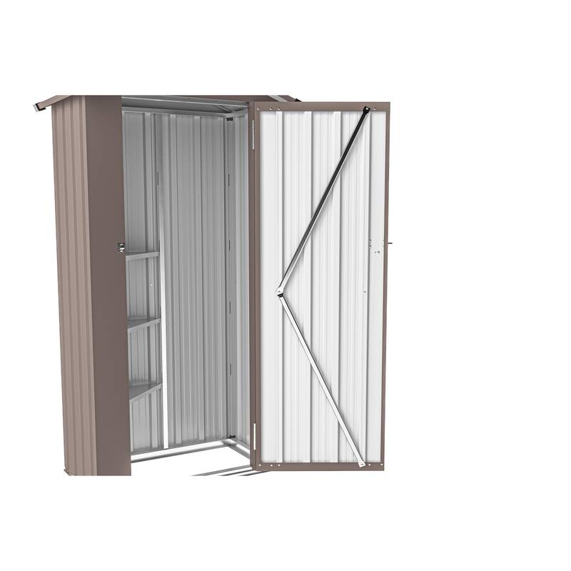 Galvanized Iron Garden Shed Tool Shed with Waterproof Lock & Stylish Design Outdoor Storage Shed for Backyard
