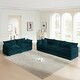 preview thumbnail 120 of 162, Cloud Chenille Upholstered Modular Sectional Sofa with DIY Combination Design Blue 3-Seater Sofa+2-Seater Sofa