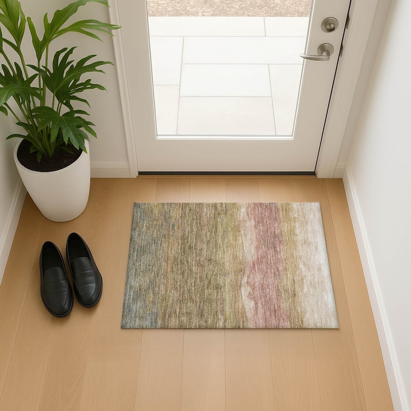 Premium Washable Super Soft Modern Ombre Mayfield Rug - Tan - 1'8" x 2'6"