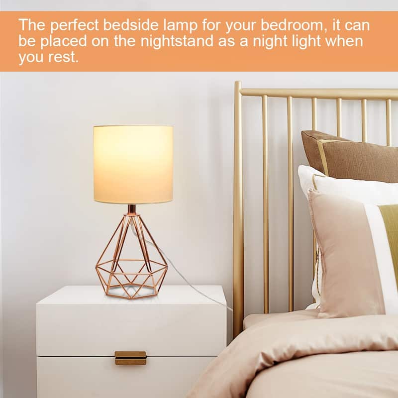 Depuley Bedroom Bedside Table Lamp Fabric Nightstand Light Shade - N/A