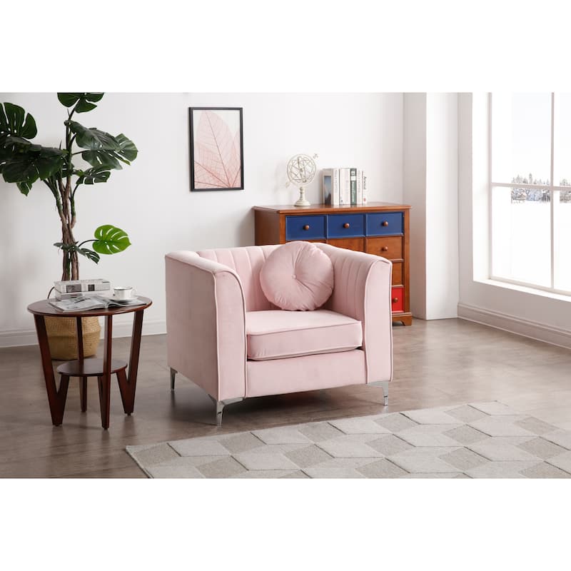 Delray Velvet/ Microsuede Chair