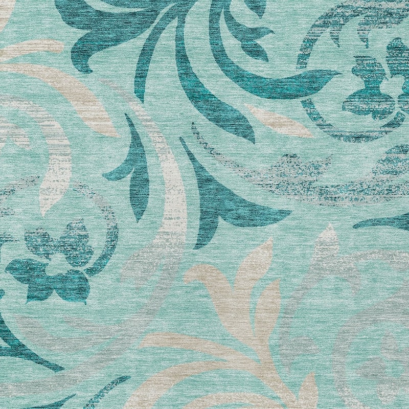 HomeRoots Floral Transitional Rectangle Outdoor Rug